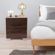 1x Modern Nightstand Table End Side Bedside Table Bedroom With 3 Drawers