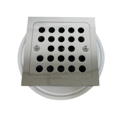 Signature Hardware SH608CP Menlo Square Shower Drain in Polished Chrome - Picture 2 of 3