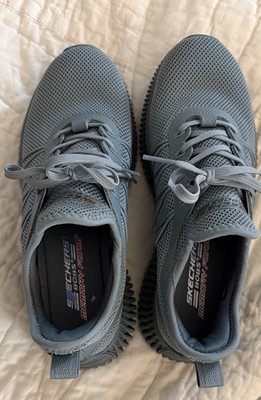 Skechers Bobs Sport Geo Slip-On Sneakers Shoes Womens Size 6.5 Slate Grey NWOT