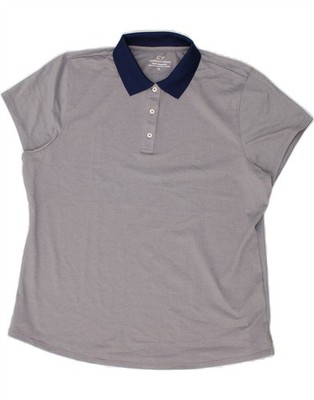 VINEYARD VINES Damen Performance Poloshirt UK 18 XL Blau Polyester IK07