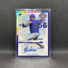 Riley Kelly 2025 Panini Prospect Edition Auto Blue Prizm 47/125 Rockies 