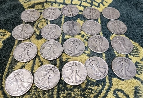 90% Junk Silver Walking Liberty Half Dollar WL Lot $ 10 FV @ Less Then Melt 004