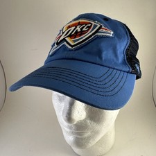 Oklahoma City Thunder Hat Stretch fit Blue Black  '47 Brand Closer OSFA NBA 