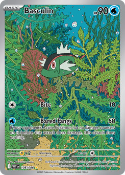 Basculin 108 White Flare Full Art Illustration Rare Near Mint Pokemon TCG