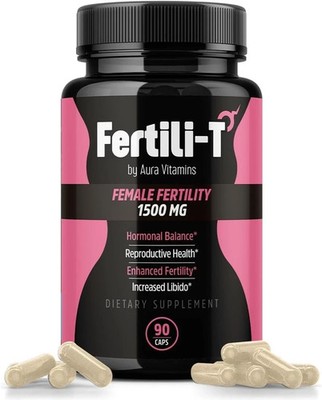 Fertili-t Female (90 Caps) Natural Fertility Support, Hormonal Balance & Pren...