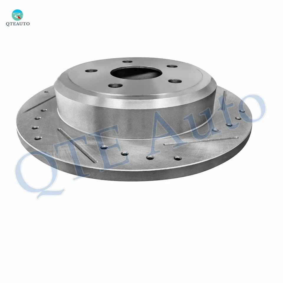 Rotores de disco de freno ranurados perforados traseros 320 mm para Jeep Commander 2006-2010 Foto 3 de 4