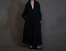 my beautiful landlet BISHU WOOL Oversize Jacket & Wide Pants Set Black L Near
