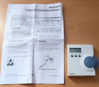 Honeywell T7560B1008 Digital Wall Module LCD Display Temperature Humidity Sensor