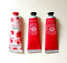 Set of 3 L'occitane Creme Mains Hand Creams 30ml/1 oz - Rose 2 Delightful Rose