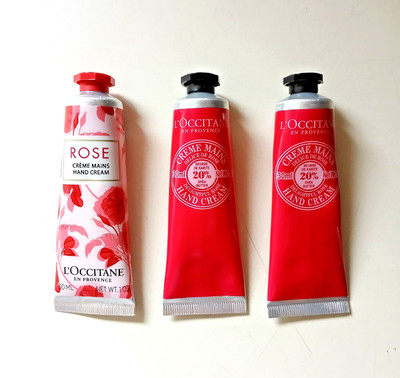 Set of 3 L'occitane Creme Mains Hand Creams 30ml/1 oz - Rose & 2 Delightful Rose