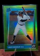 MINT 2021 Donruss Optic Baseball Jazz Chisholm Lime Green Holo Rated Rookie #58