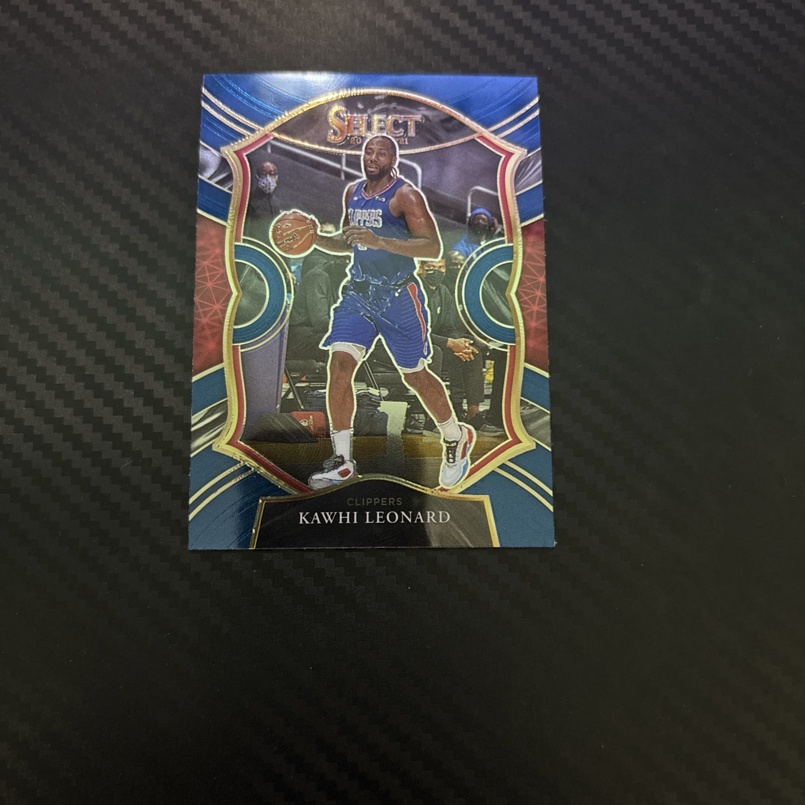 2020-21 Panini Select - Concourse Blue Prizm #37 Kawhi Leonard