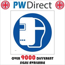 SIGN Welding mask eyes face heat flames sparks UV rays skin metal fumes  MA998F