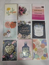 Lot of 9 Minted Birthday Greeting Cards Assortment w/Envelopes NEW