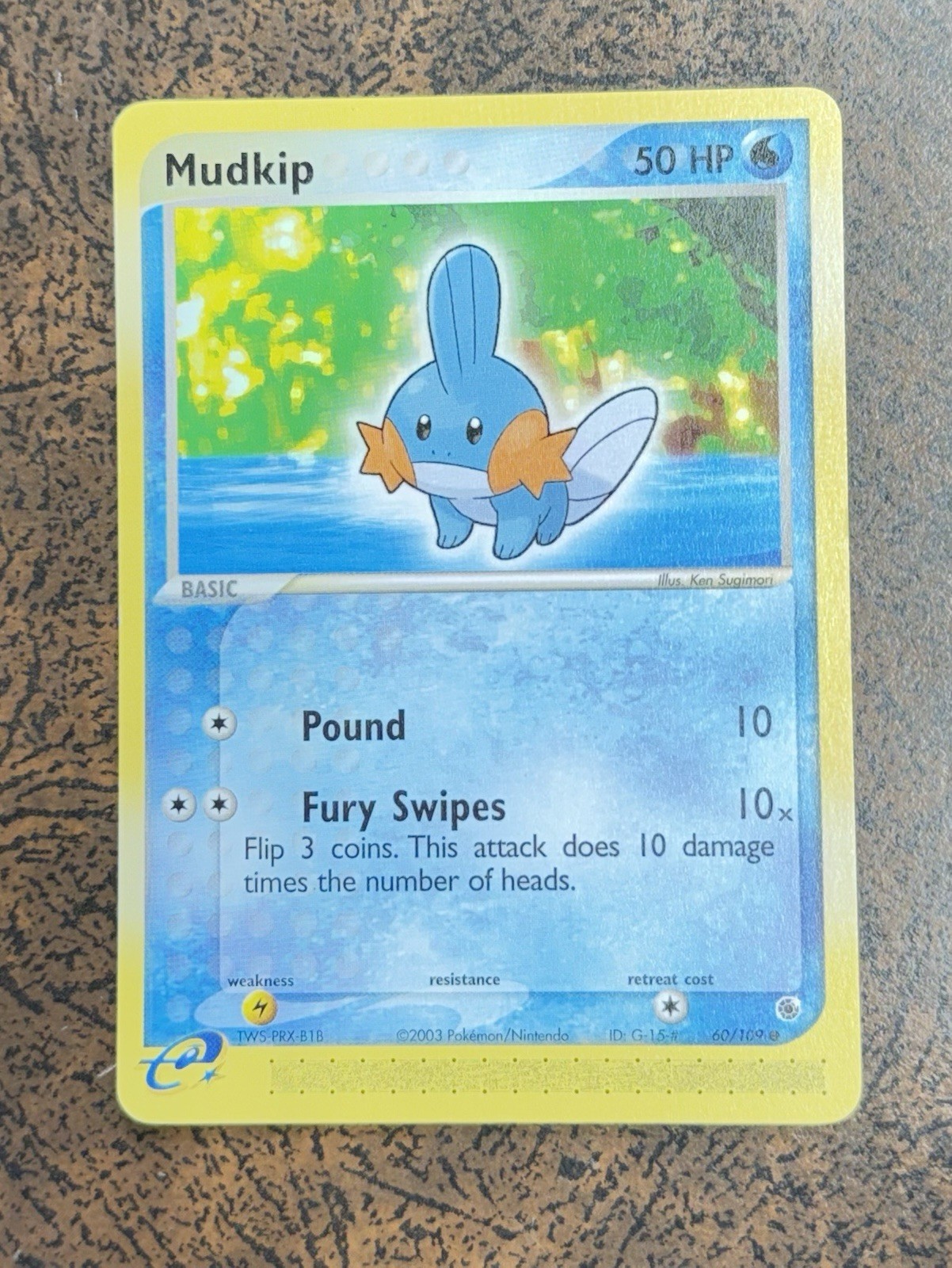 Mudkip 60/109 Ruby & Sapphire Common Pokemon Card^