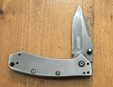 Kershaw 1555TI Stainless Steel Drop Point Assisted Pocketknife Gray Frame Lock