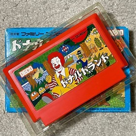 Donald Land W/Box Manual Ticket Famicom FC NES Good Used Game Retro Rare NTSC-J