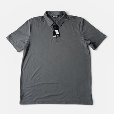 NEW Travis Mathew mens XL gray solid Pima cotton blend golf polo shirt NWT