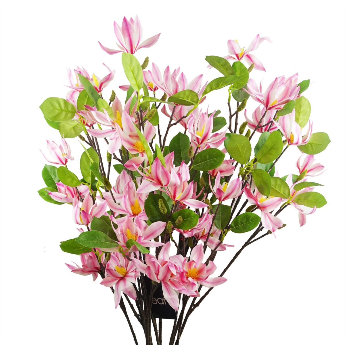 Leaf 6X 100Cm Pink Magnolia Floral Spray Artificial, Pink - Image 2