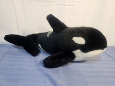 Stuffed Plush Animal Shamu Orca Killer Whale  SeaWorld  Souvenir Toy 19  L
