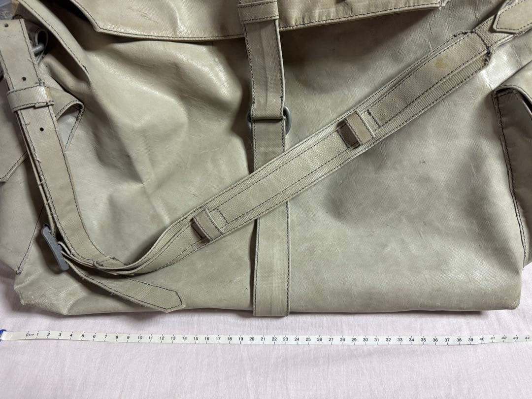 FREITAG Reference Large Travel Shoulder Boston Bag Gray Rare Discontinued White image 10