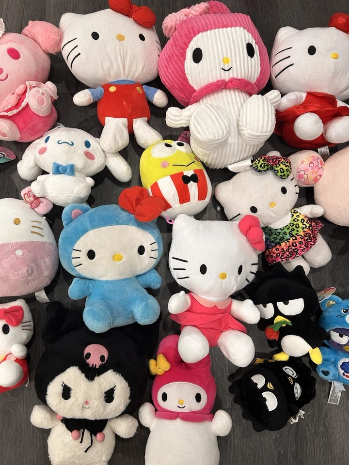 Huge Sanrio Plush Lot Hello Kitty Rilakkuma My Melody Cinnamoroll Kuromi !!!  - Image 4 of 4