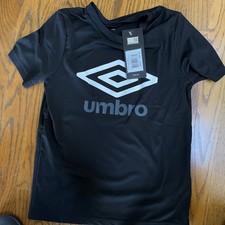 NWT UMBRO Black Tshirt Boys Size L