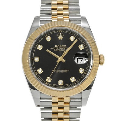 ROLEX Datejust 41 126333G schwarz Gehäusegröße 41 x 41 mm gebrauchte Herrenuh...
