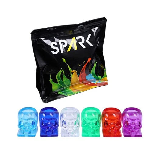 50/200PCS Spark Mix Color Assorted Tattoo Disposable Transparent Skull Ink Caps - product listing photo