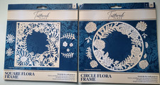 Tattered Lace Square AND Circle  Flora Frames on magnetic sheets Pre-owned