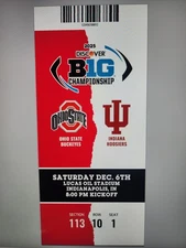 2025 BIG TEN Championship Replica Ticket Stub - OHIO STATE vs INDIANA Hoosiers