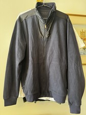 Ermenegildo Zegna Cotton Zip Jacket - Blue With Black Fabric - New & Unworn