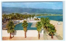 Vintage Santa Barbara Municipal Swimming Pool Postcard by Mike Roberts