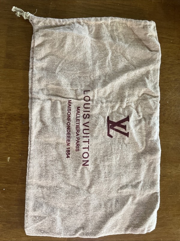 Louis Vuitton Dust Cover Bag, Brown 12” x 8” Drawstring Type