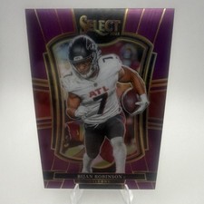 2025 Panini Football Select Hobby Purple Prizm Bijan Robinson 5/75 Falcons #148 