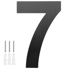 8 Inch Stainless Steel Black Modern Floating House Numbers for Outside Digit 7