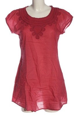 ZERO Long-Bluse Damen Bluse Gr. DE 38 rot Casual-Look
