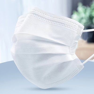 Mundschutz Einwegmasken 3-lagig Weiß atmungsaktiv mit Ohrschlaufen 50/10 Stk.