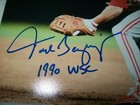 TODD BENZINGER INSCRIBED 90 WSC AUTOGRAPH SIGNED AUTO 8X10 PHOTO CINCINNATI REDS — photo 2