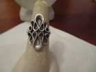 Vintage James Avery sterling silver retired long ribbon swirl ring size 7