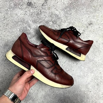 Barracuda Leather Brown Luxury Casual Sneakers Shoes Men Size 41 (28cm)