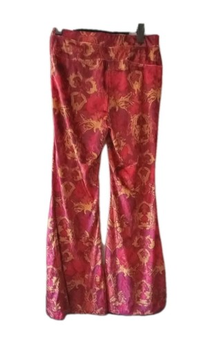 Free People NWT Hold Me Closer Flame Combo Bell Bottom Flare Pants Women's SZ M - Picture 4 of 13