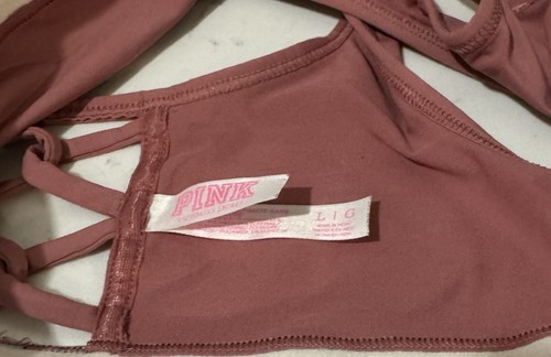 Victoria's Secret PINK Begonia Ultimate Unlined Cage Strappy Side Sports Bra L - Picture 4 of 5