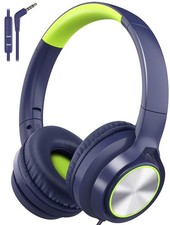 Kids Headphones with Cord , Wired Over Ear Headsets with Microphone Limited V...