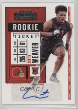 2020 Panini Contenders Rookie Ticket Variation Curtis Weaver #198 Auto h9z