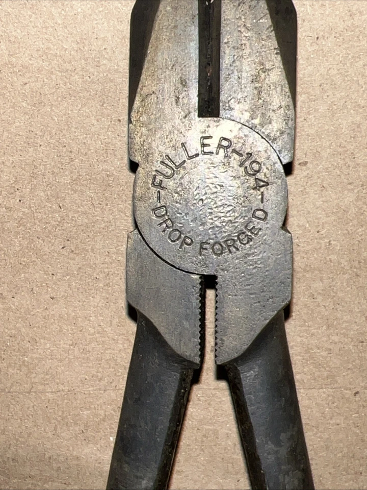 Herramientas Fuller #194 Alicates Lineman 8" Forjados en Gota Hechos en Japón De Colección Foto 2 de 4