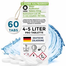 60 Trinkwasser Tabletten je 4-5 L, Wasserrein...