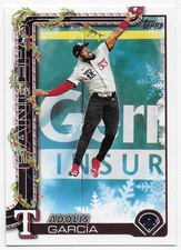 2025 Topps Holiday #H61 Adolis Garcia - Texas Rangers