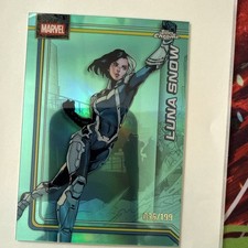 2026 TOPPS CHROME MARVEL LUNA SNOW #132 AQUA REFRACTOR PARALLEL SP 096/199