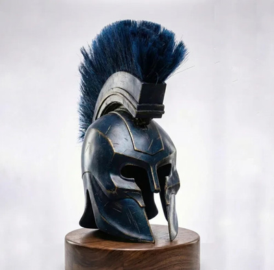 #ad King Agamemnon Helmet Metal Greek Movie Inspired Warrior Helmet Trojan War $361.00
